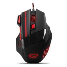 Esperanza ESPERANZA MOUSE WIRED. GAMING LED 7D OPT. USB WOLF RED