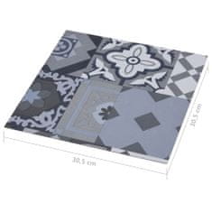 Greatstore Samolepilne talne plošče 20 kosov PVC 1,86 m2 barvni vzorec