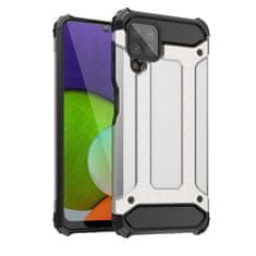 slomart hybrid armor case tough rugged cover za samsung galaxy a22 4g srebrne barve