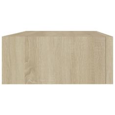 Vidaxl Stenska polica s predalom hrast 40x23,5x10 cm MDF