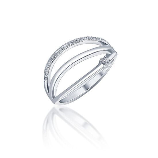 JVD Eleganten srebrn prstan s cirkoni SVLR0393XH2BI