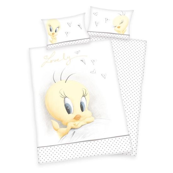 Herding Posteljno perilo za otroško posteljico Looney Tunes Tweety Bio bombaž Bio bombaž, 100/135, 40/60 cm