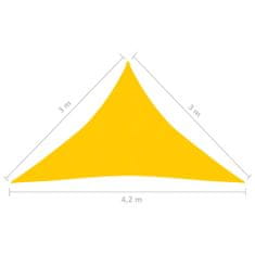 Vidaxl Senčnik, 160 g/m2, rumen, 3x3x4,2 m, HDPE