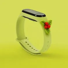 slomart trak xmas band za xiaomi mi band 4 / mi band 3 Božični silikonski trak zapestnica zelena (omela)