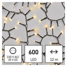 Emos LED božična veriga - jež, zunanja, 12 m, topla bela, časovnik