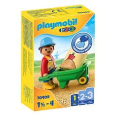 Playmobil Gradbeni delavec z samokolnico 70409, Gradbeni delavec z samokolnico 70409