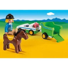 Playmobil PKW s konjem | v prikolici, Gradbeni materiali, gradbeništvo PLA70181