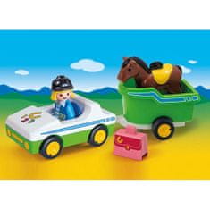 Playmobil PKW s konjem | v prikolici, Gradbeni materiali, gradbeništvo PLA70181