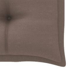 Vidaxl Blazina za vrtno klop taupe 110x50x7 cm blago