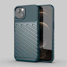 slomart tpu ovitek thunder case flexible tough rugged cover za iphone 13 zelen