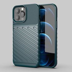 slomart tpu ovitek thunder case flexible tough rugged cover za iphone 13 pro max zelen