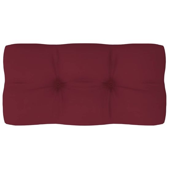 Vidaxl Blazina za kavč iz palet vinsko rdeča 80x40x12 cm