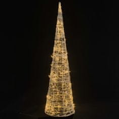 Vidaxl Akrilna okrasna LED piramida toplo bela 120 cm