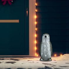 shumee LED božični akrilni pingvin notranji in zunanji 30 cm