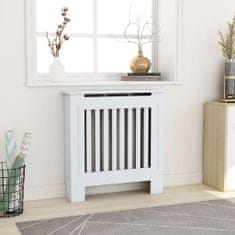 Vidaxl Pokrov za radiator MDF bel 78 cm