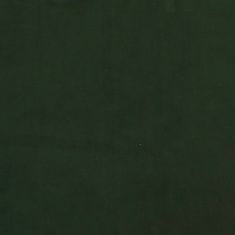 Greatstore Podnožje, temno zeleno, 78x56x32 cm, oblazinjeno v žametu