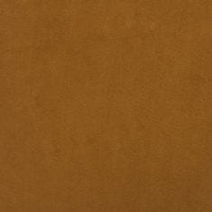 Vidaxl Hocker, rjave barve, oblazinjen z žametom