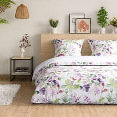 FLHF Bettwäsche Averi Violett gedruckt.glatt Blumen 160x200+70x80*2 AmeliaHome