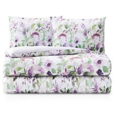 FLHF Bettwäsche Averi Violett gedruckt.glatt Blumen 160x200+70x80*2 AmeliaHome