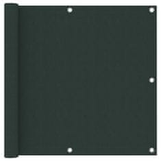 Vidaxl Balkonsko platno temno zeleno 90x400 cm oksford blago