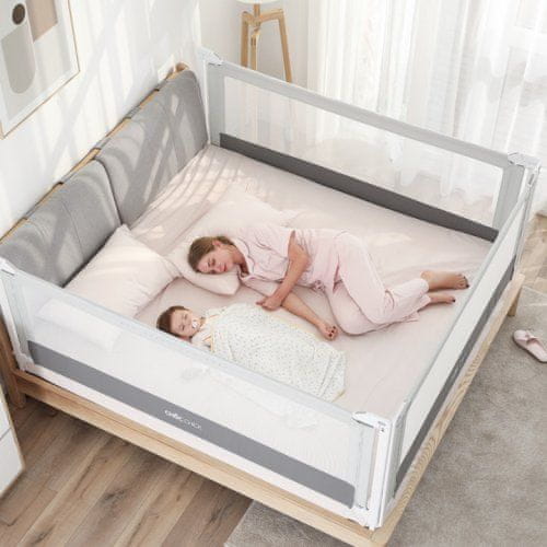 Barrera de cama Monkey Mum® Popular - 200 cm - gris claro :: Monkey Mum