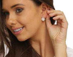 JwL Luxury Pearls Čudoviti srebrni uhani s pravimi biseri JL0718