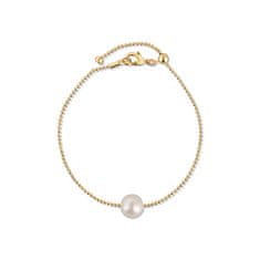 JwL Luxury Pearls Fina pozlačena zapestnica s pravim biserom JL0711