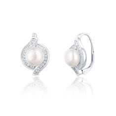 JwL Luxury Pearls Čudoviti srebrni uhani s pravimi biseri JL0718