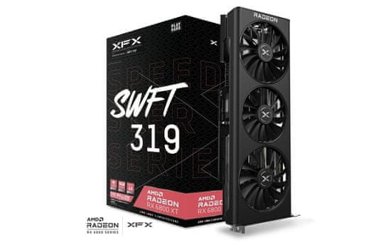 XFX Speedster SWFT 319 AMD Radeon RX 6800 XT CORE grafična kartica, 16 GB GDDR6 (RX-68XTAQFD9)