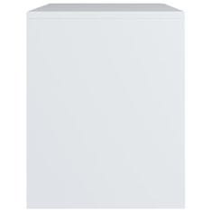 Vidaxl Nočna omarica bela 40x30x40 cm iverna plošča