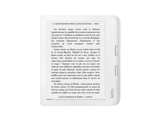 Kobo Libra 2 E-bralnik, 17,78 cm (7), na dotik, 32 GB, WiFi, bel (KO-N418-KU-WH-K-EP)