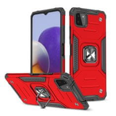 slomart wozinsky ring armor case kickstand tough rugged cover za samsung galaxy a22 4g rdeč