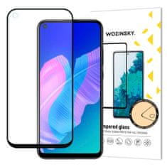 slomart wozinsky super tough polno lepilo kaljeno steklo za celoten zaslon z okvirjem primer prijazen huawei p40 lite e črno