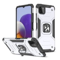 slomart wozinsky ring armor case kickstand tough rugged cover za samsung galaxy a22 4g srebrna