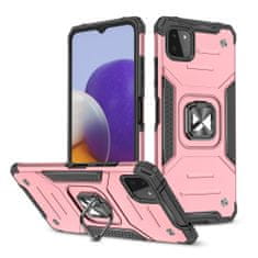 slomart wozinsky ring armor case kickstand tough rugged cover za samsung galaxy a22 4g roza