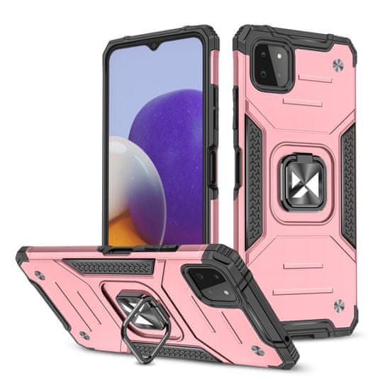 slomart wozinsky ring armor case kickstand tough rugged cover za samsung galaxy a22 4g roza