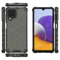 slomart honeycomb case armor ovitek s tpu bumperjem za samsung galaxy a22 4g črn