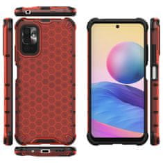 slomart honeycomb case armor cover with tpu bumper za xiaomi redmi note 10 5g / poco m3 pro rdeč