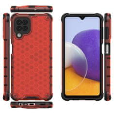 slomart honeycomb case armor ovitek s tpu bumperjem za samsung galaxy a22 4g rdeč