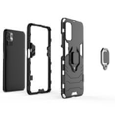 slomart ring armor case kickstand tough rugged cover za xiaomi redmi note 10 5g / poco m3 pro črn