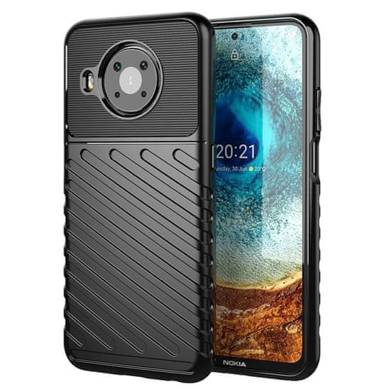 slomart thunder case upogljiv oklepni ovitek za nokia x20 / x10 črn