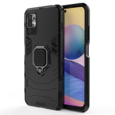 slomart ring armor case kickstand tough rugged cover za xiaomi redmi note 10 5g / poco m3 pro črn