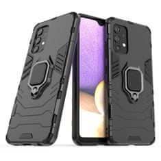 slomart ring armor oklepni hibridni ovitek + magnetno držalo samsung galaxy a32 4g black