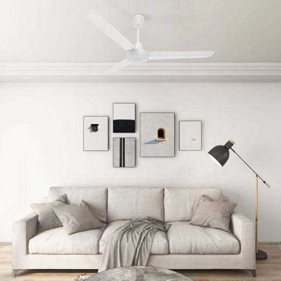 Vidaxl Stropni ventilator 142 cm bel