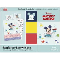 Herding GREEN Bombažna rjuha za otroško posteljico MICKEY MOUSE, 100/135+40/60