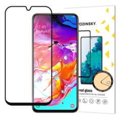 slomart wozinsky polno lepilo kaljeno steklo samsung galaxy a70 celozaslonsko z okvirjem črno (prijazno do ohišja)