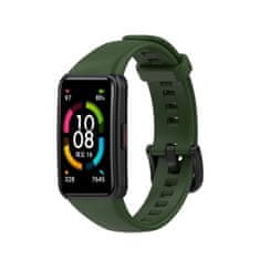 BStrap Silicone pašček za Honor Band 6 / Huawei Band 6, army green