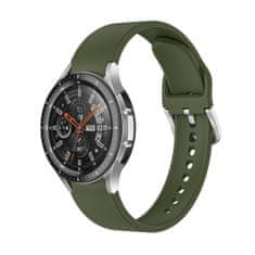 BStrap Silicone pašček za Samsung Galaxy Watch 4 / 5 / 5 Pro / 6, olive green