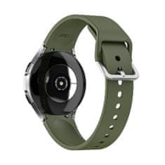 BStrap Silicone pašček za Samsung Galaxy Watch 4 / 5 / 5 Pro / 6, olive green