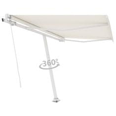 Vidaxl Prostostoječa avtomatska tenda 350x250 cm krem